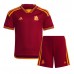 AS Roma Lorenzo Pellegrini #7 Hjemmedraktsett Barn 2023-24 Korte ermer (+ Korte bukser)