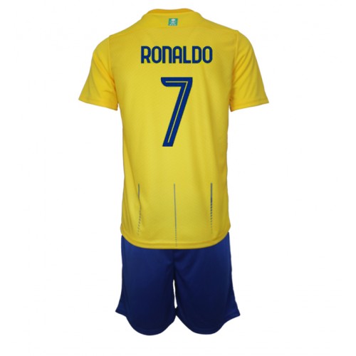 Al-Nassr Cristiano Ronaldo #7 Hjemmedraktsett Barn 2023-24 Korte ermer (+ Korte bukser)