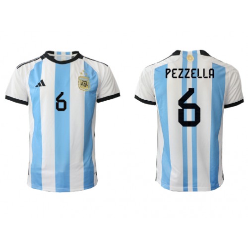 Argentina German Pezzella #6 Hjemmedrakt VM 2022 Korte ermer