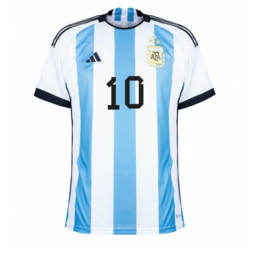 Argentina Lionel Messi #10 Hjemmedrakt VM 2022 Korte ermer