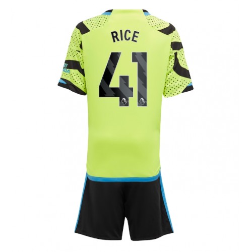 Arsenal Declan Rice #41 Bortedraktsett Barn 2023-24 Korte ermer (+ Korte bukser)