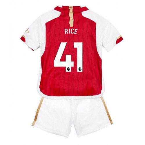 Arsenal Declan Rice #41 Hjemmedraktsett Barn 2023-24 Korte ermer (+ Korte bukser)