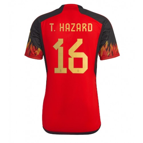 Belgia Thorgan Hazard #16 Hjemmedrakt VM 2022 Korte ermer