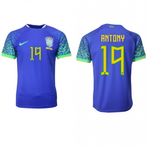 Brasil Antony #19 Bortedrakt VM 2022 Korte ermer