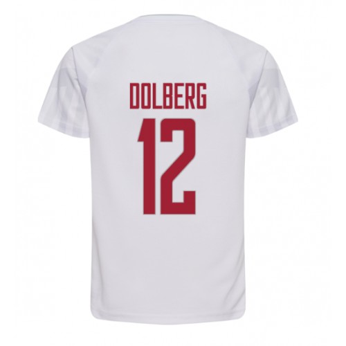 Danmark Kasper Dolberg #12 Bortedrakt VM 2022 Korte ermer