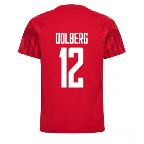 Danmark Kasper Dolberg #12 Hjemmedrakt VM 2022 Korte ermer