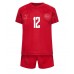 Danmark Kasper Dolberg #12 Hjemmedraktsett Barn VM 2022 Korte ermer (+ Korte bukser)