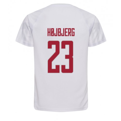 Danmark Pierre-Emile Hojbjerg #23 Bortedrakt VM 2022 Korte ermer