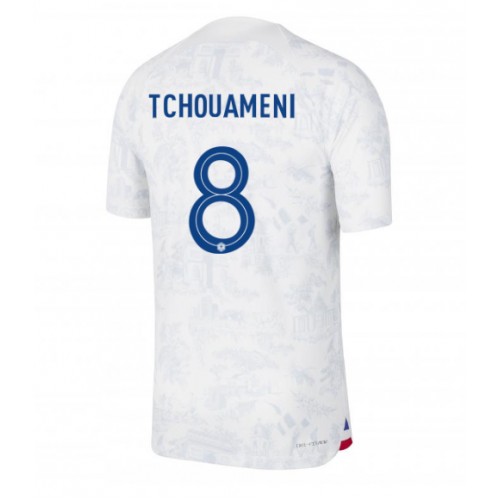 Frankrike Aurelien Tchouameni #8 Bortedrakt VM 2022 Korte ermer