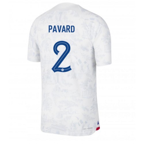 Frankrike Benjamin Pavard #2 Bortedrakt VM 2022 Korte ermer