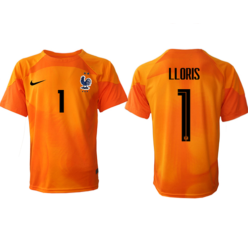 Frankrike Hugo Lloris #1 Keeper Hjemmedrakt VM 2022 Korte ermer