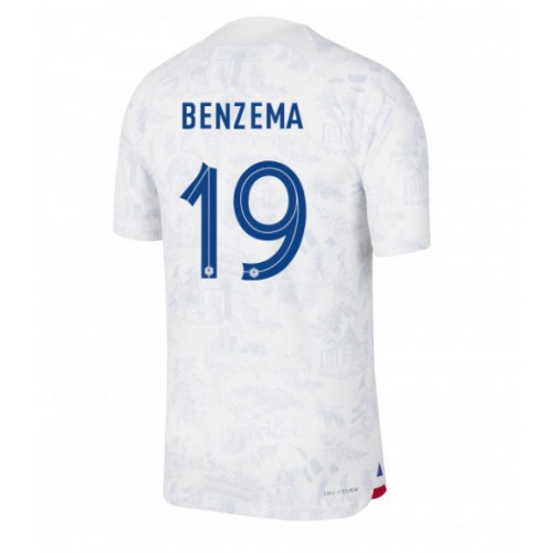 Frankrike Karim Benzema #19 Bortedrakt VM 2022 Korte ermer