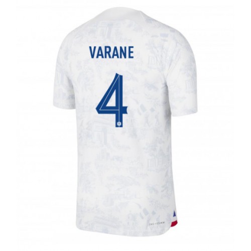 Frankrike Raphael Varane #4 Bortedrakt VM 2022 Korte ermer