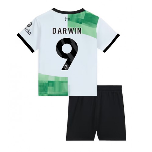 Liverpool Darwin Nunez #9 Bortedraktsett Barn 2023-24 Korte ermer (+ Korte bukser)