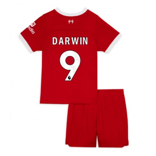 Liverpool Darwin Nunez #9 Hjemmedraktsett Barn 2023-24 Korte ermer (+ Korte bukser)