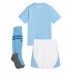 Manchester City Hjemmedraktsett Barn 2023-24 Korte ermer (+ Korte bukser)