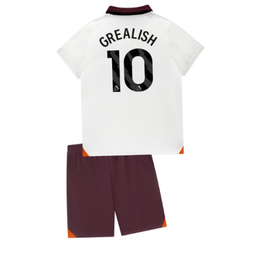 Manchester City Jack Grealish #10 Bortedraktsett Barn 2023-24 Korte ermer (+ Korte bukser)