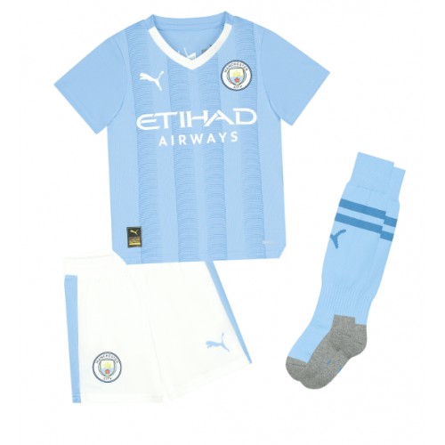 Manchester City Phil Foden #47 Hjemmedraktsett Barn 2023-24 Korte ermer (+ Korte bukser)