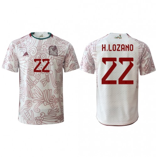 Mexico Hirving Lozano #22 Bortedrakt VM 2022 Korte ermer
