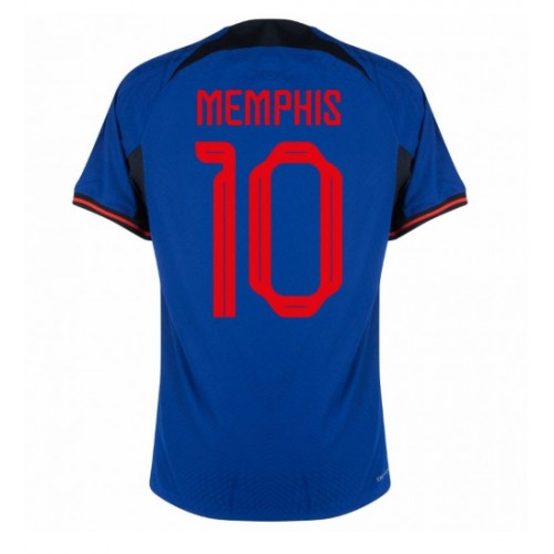 Nederland Memphis Depay #10 Bortedrakt VM 2022 Korte ermer
