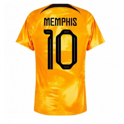 Nederland Memphis Depay #10 Hjemmedrakt VM 2022 Korte ermer
