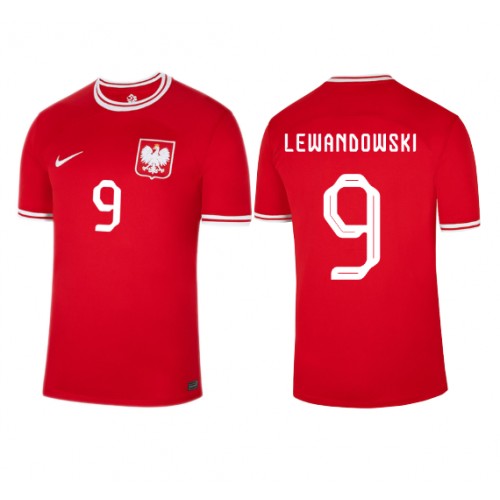 Polen Robert Lewandowski #9 Bortedrakt VM 2022 Korte ermer
