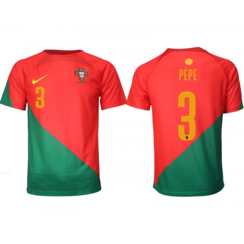 Portugal Pepe #3 Hjemmedrakt VM 2022 Korte ermer