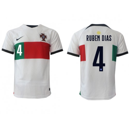 Portugal Ruben Dias #4 Bortedrakt VM 2022 Korte ermer