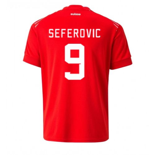 Sveits Haris Seferovic #9 Hjemmedrakt VM 2022 Korte ermer