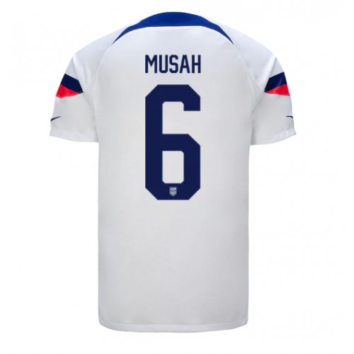 forente stater Yunus Musah #6 Hjemmedrakt VM 2022 Korte ermer